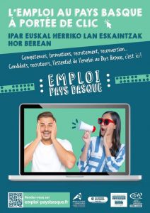 Affiche du lancement de la plateforme emploi au Pays-Basque pour mettre en rapport les entreprises et les candidats